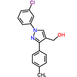 (1-(3-CHLOROPHENYL)-3-P-TOLYL-1H-PYRAZOL-4-YL)METHANOL结构式