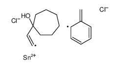 1-[2-[benzyl(dichloro)stannyl]ethenyl]cycloheptan-1-ol Structure