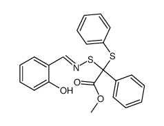 Methyl-α-(2-hydroxybenzylidenaminothio)-α-phenylthio-phenylacetat结构式