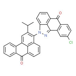 9-chloro-2-[2-isopropyl-7-oxo-7H-benz[de]-3-anthryl]anthra[1,9-cd]pyrazol-6(2H)-one结构式