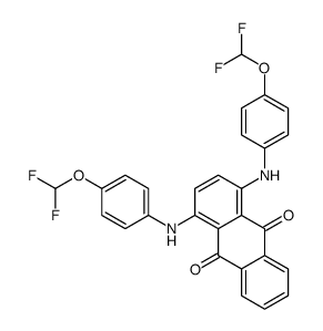 1,4-bis[4-(difluoromethoxy)anilino]anthracene-9,10-dione结构式