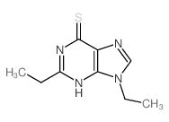 6H-Purine-6-thione,2,9-diethyl-1,9-dihydro- Structure
