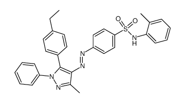 4-[5-(4-ethyl-phenyl)-3-methyl-1-phenyl-1H-pyrazol-4-ylazo]-N-o-tolyl-benzenesulfonamide Structure