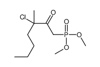3-chloro-1-dimethoxyphosphoryl-3-methylheptan-2-one结构式