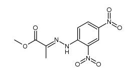 2-((E)-2,4-dinitro-phenylhydrazono)-propionic acid methyl ester结构式