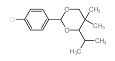 2-(4-chlorophenyl)-5,5-dimethyl-4-propan-2-yl-1,3-dioxane structure