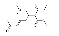 2-((E)-1-Dimethylaminomethyl-5-oxo-hex-3-enyl)-malonic acid diethyl ester Structure