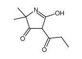 5,5-dimethyl-3-propanoylpyrrolidine-2,4-dione Structure