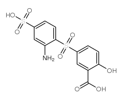 5-[(2-amino-4-sulphophenyl)sulphonyl]salicylic acid结构式