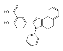 2-hydroxy-5-(3-phenyl-4,5-dihydrobenzo[e]indol-2-yl)benzoic acid结构式