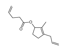 (2-methyl-3-prop-2-enylcyclopent-2-en-1-yl) pent-4-enoate Structure