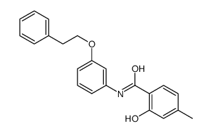 2-hydroxy-4-methyl-N-[3-(2-phenylethoxy)phenyl]benzamide结构式