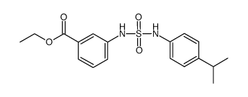 3-(((4-isopropylphenyl)amino)sulfonyl)amino-benzoic acid ethyl ester Structure