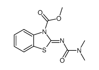 2-dimethylcarbamoylimino-benzothiazole-3-carboxylic acid methyl ester Structure