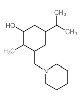 Cyclohexanol,2-methyl-5-(1-methylethyl)-3-(1-piperidinylmethyl)- structure