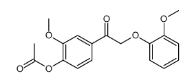 [2-methoxy-4-[2-(2-methoxyphenoxy)acetyl]phenyl] acetate Structure