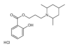 3-(2,4,6-trimethylpiperidin-1-ium-1-yl)propyl 2-hydroxybenzoate,chloride Structure