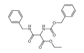 ethyl 3-(benzylamino)-2-(((benzyloxy)carbonyl)amino)-3-oxopropanoate结构式
