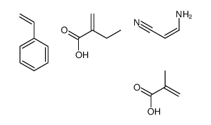 [(E)-2-cyanoethenyl]azanium,2-methylidenebutanoate,2-methylprop-2-enoic acid,styrene结构式