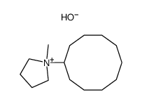 N-cyclodecyl-N-methyl-pyrrolidinium hydroxide结构式