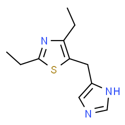 Thiazole, 2,4-diethyl-5-(1H-imidazol-4-ylmethyl)- (9CI) picture