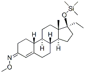 (17S)-17-(Trimethylsiloxy)-19-norpregn-4-en-3-one O-methyl oxime结构式