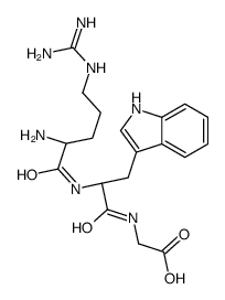 2-[[(2S)-2-[[(2S)-2-amino-5-(diaminomethylideneamino)pentanoyl]amino]-3-(1H-indol-3-yl)propanoyl]amino]acetic acid Structure