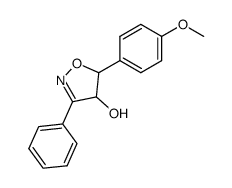 5-(4-methoxy-phenyl)-3-phenyl-4,5-dihydro-isoxazol-4-ol结构式