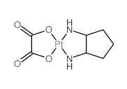 (2-azanidylcyclopentyl)azanide; oxalic acid; platinum(+2) cation structure