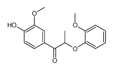 1-(4-hydroxy-3-methoxyphenyl)-2-(2-methoxyphenoxy)propan-1-one结构式