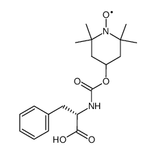 N-(1-ylooxy-2,2,6,6-tetramethyl-4-piperidinyloxycarbonyl)-L-phenylalanine Structure