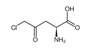 L-2-amino-4-oxo-5-chloropentanoic acid Structure