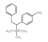 trimethyl-[1-(4-methylphenyl)-2-phenyl-ethyl]azanium结构式