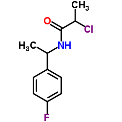 2-Chloro-N-[1-(4-fluorophenyl)ethyl]propanamide结构式