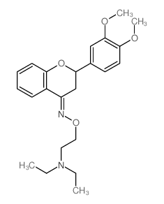 2,3-Dihydro-2-(3,4-dimethoxyphenyl)-4H-1-benzopyran-4-one O-(2-(diethylamino)ethyl)oxime structure