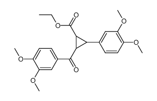 2-(3,4-Dimethoxy-benzoyl)-3-(3,4-dimethoxy-phenyl)-cyclopropanecarboxylic acid ethyl ester结构式