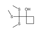 1-[tris(methylsulfanyl)methyl]cyclobutan-1-ol结构式