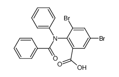 2-(N-Benzoylanilino)-3,5-dibromobenzoic acid结构式