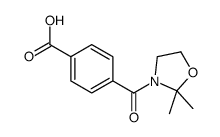 4-(2,2-dimethyl-1,3-oxazolidine-3-carbonyl)benzoic acid结构式