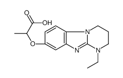 2-[(1-ethyl-3,4-dihydro-2H-pyrimido[1,2-a]benzimidazol-8-yl)oxy]propanoic acid Structure