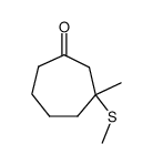 3-methyl-3-(methylthio)cycloheptan-1-one结构式