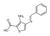 4-N-benzylideneamino-3-amino-2-carboxythiophene结构式