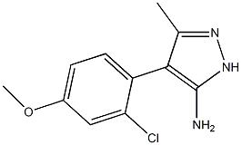 4-(2-Chloro-4-methoxy-phenyl)-5-methyl-2H-pyrazol-3-ylamine Structure