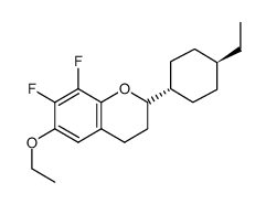 6-ethoxy-2-(trans-4-ethylcyclohexyl)-7,8-difluorochroman结构式