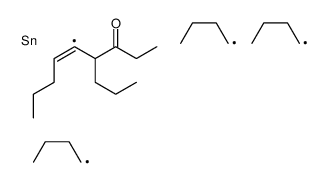 4-propyl-5-tributylstannylnon-5-en-3-one结构式