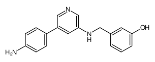 3-[[[5-(4-aminophenyl)pyridin-3-yl]amino]methyl]phenol Structure
