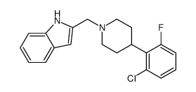 2-[[4-(2-chloro-6-fluorophenyl)piperidin-1-yl]methyl]-1H-indole结构式