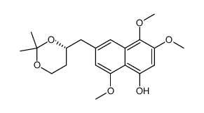 6-((R)-2,2-Dimethyl-[1,3]dioxan-4-ylmethyl)-3,4,8-trimethoxy-naphthalen-1-ol结构式