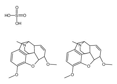 bis(7,8-didehydro-4,5α-epoxy-3,6α-dimethoxy-17-methylmorphinan) sulphate Structure
