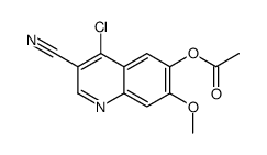 4-Chloro-3-cyano-7-methoxy-6-quinolinyl acetate Structure